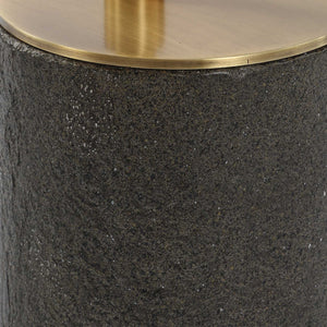 Kaufman - Crystal Accent Table - Black / Brass