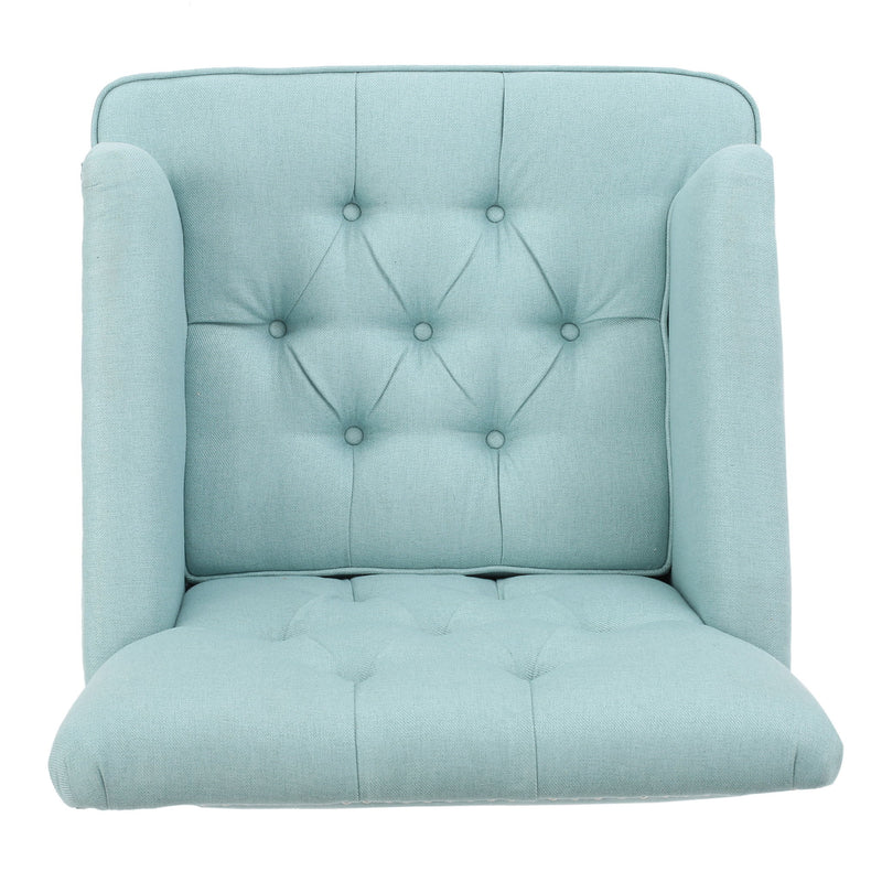 Harrison - Tufted Club Chair With Button Tufted Back And Birch Wood Legs - R&R Furniture Gallery (Fountain Valley, CA)