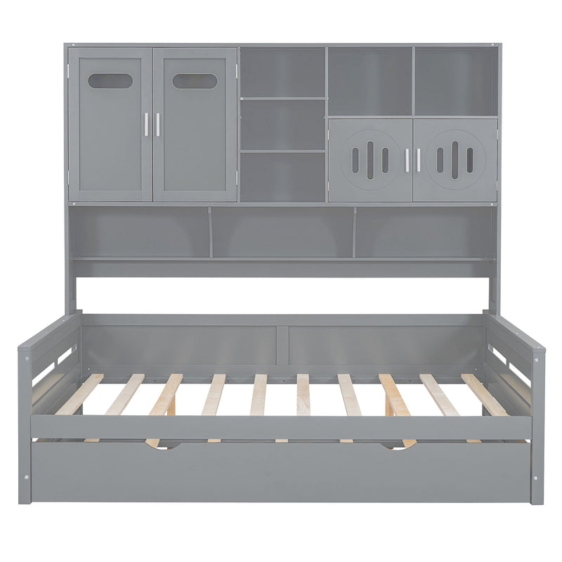 Daybed With All-In-One Cabinet And Shelf - R&R Furniture Gallery (Fountain Valley, CA)