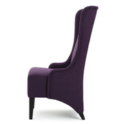 Fabric Dining Chair With High Back And Birch Wood Legs - Plum - R&R Furniture Gallery (Fountain Valley, CA)