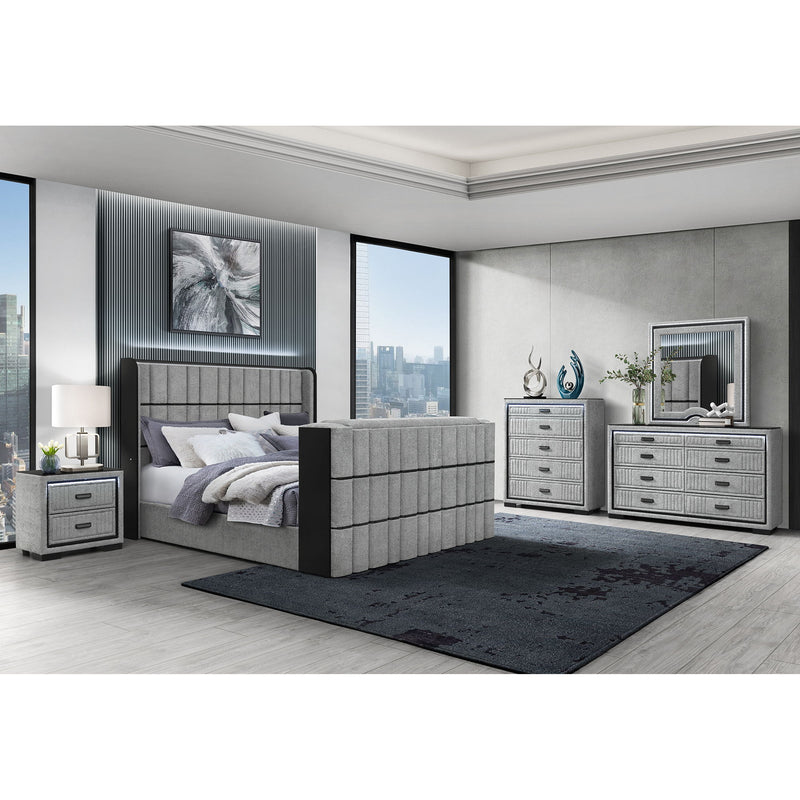 Isaiah - Bed With TV Lift-LED Speakers And Fireplace - R&R Furniture Gallery (Fountain Valley, CA)