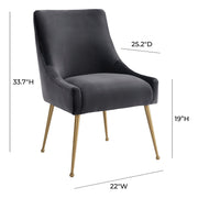 Beatrix - Velvet Side Chair - R&R Furniture Gallery (Fountain Valley, CA)