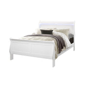 Charlston - Modern Sleigh Design Bed With LED - R&R Furniture Gallery (Fountain Valley, CA)