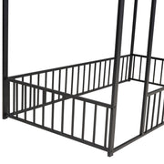 Metal Bed House Bed Frame With Fence - R&R Furniture Gallery (Fountain Valley, CA)