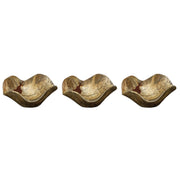 Set of three Tamarine wood wall art panels in light brown by Uttermost, featuring natural textured wood decor for modern interior accents.