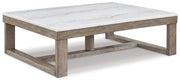 Loyaska - Rectangular Cocktail Table - Brown / Ivory - R&R Furniture Gallery (Fountain Valley, CA)