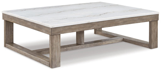 Loyaska - Rectangular Cocktail Table - Brown / Ivory - R&R Furniture Gallery (Fountain Valley, CA)