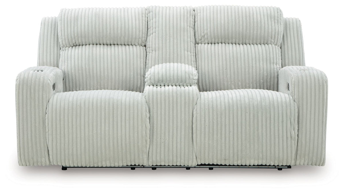 Forest Lake - Power Reclining Loveseat With Console / Adj Headrest - R&R Furniture Gallery (Fountain Valley, CA)