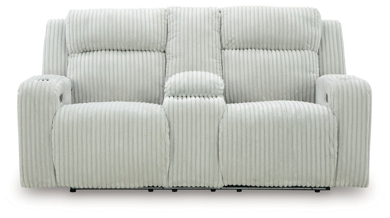 Forest Lake - Power Reclining Loveseat With Console / Adj Headrest - R&R Furniture Gallery (Fountain Valley, CA)
