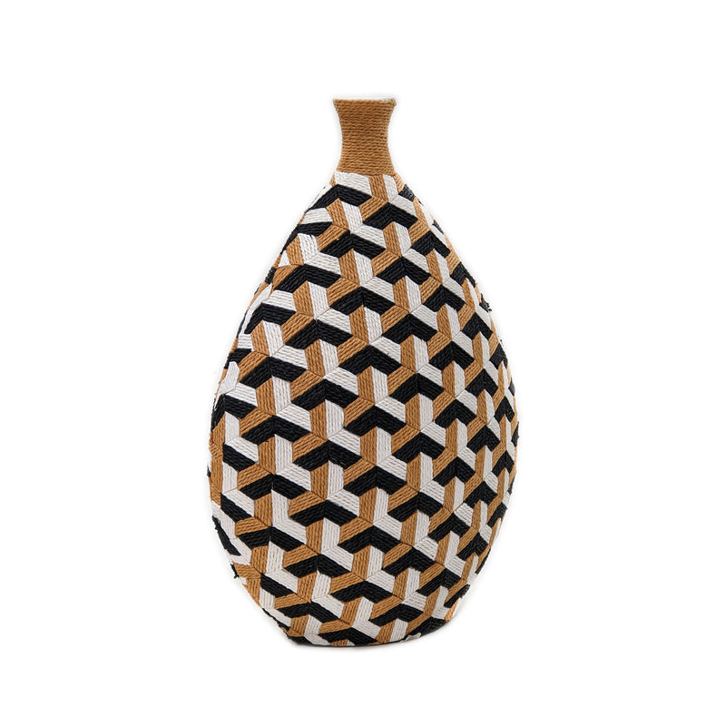 Jahia - Cubism Vase - Light Brown - R&R Furniture Gallery (Fountain Valley, CA)