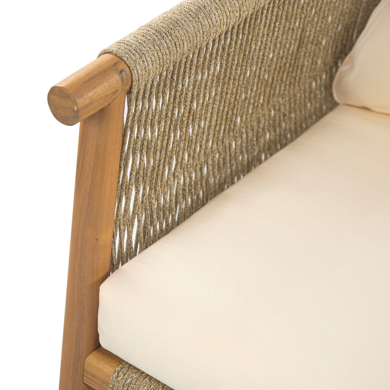 Modern Outdoor Woven Lounge Chair With Solid Frame And Cushions - R&R Furniture Gallery (Fountain Valley, CA)