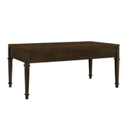 Fluted - 2 Drawer Coffee Table - Brown - R&R Furniture Gallery (Fountain Valley, CA)