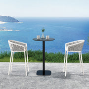 Rowan - Rope Barrel Low Back Patio Counter Stool (Set of 2) - Optic White - R&R Furniture Gallery (Fountain Valley, CA)