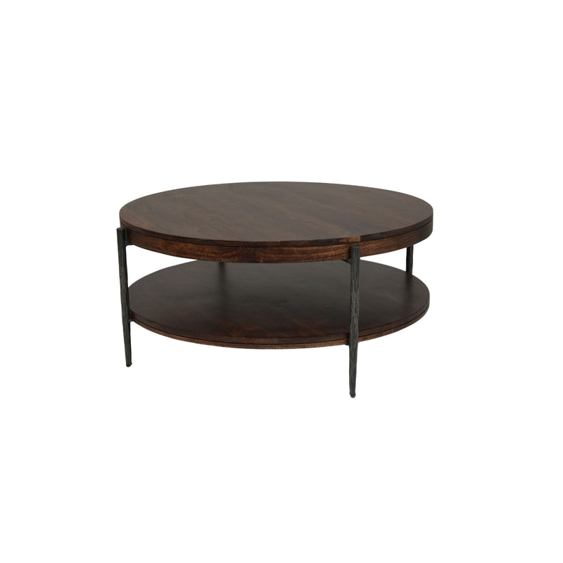 Bengal - 41" Round Cocktail Table With 2 End Tables - Hickory Brown - R&R Furniture Gallery (Fountain Valley, CA)