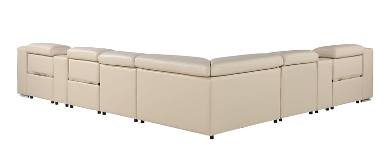 1116 - Power Reclining Italian Leather Sectional - R&R Furniture Gallery (Fountain Valley, CA)
