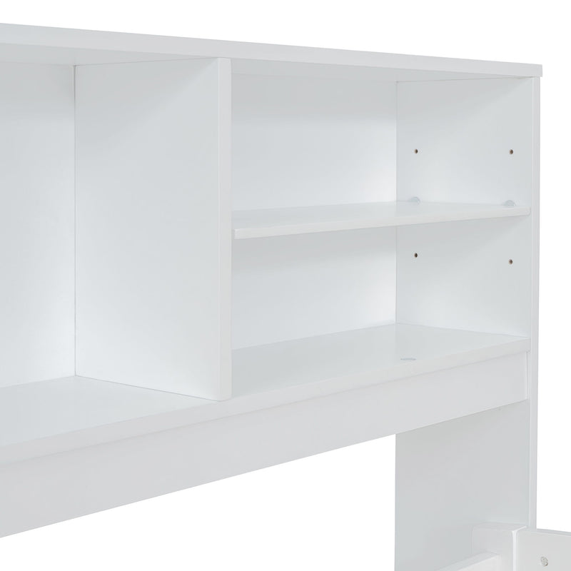 Daybed With 2 Bedside Cabinets, Upper Shelves And 4 Drawers - R&R Furniture Gallery (Fountain Valley, CA)