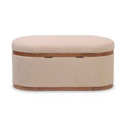 Olivier - Boucle Oval Storage Ottoman - R&R Furniture Gallery (Fountain Valley, CA)