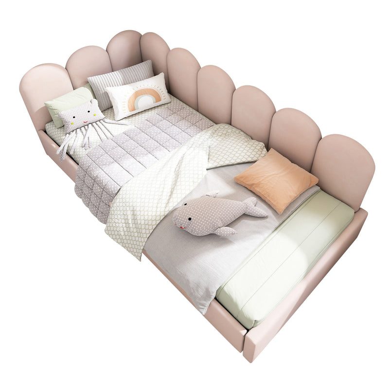 Upholstered Daybed With Metal Slatted Base - R&R Furniture Gallery (Fountain Valley, CA)