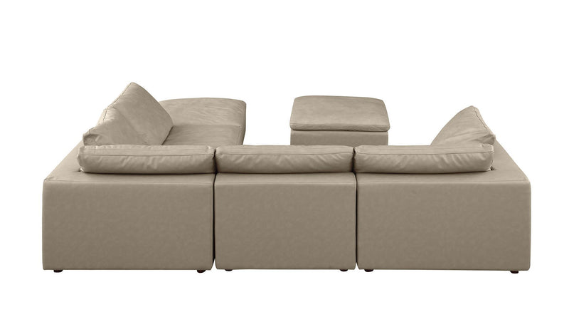 1100 - 6-Piece Right Arm Facing 3-Seat Sectional (Top-Grain Italian Leather)