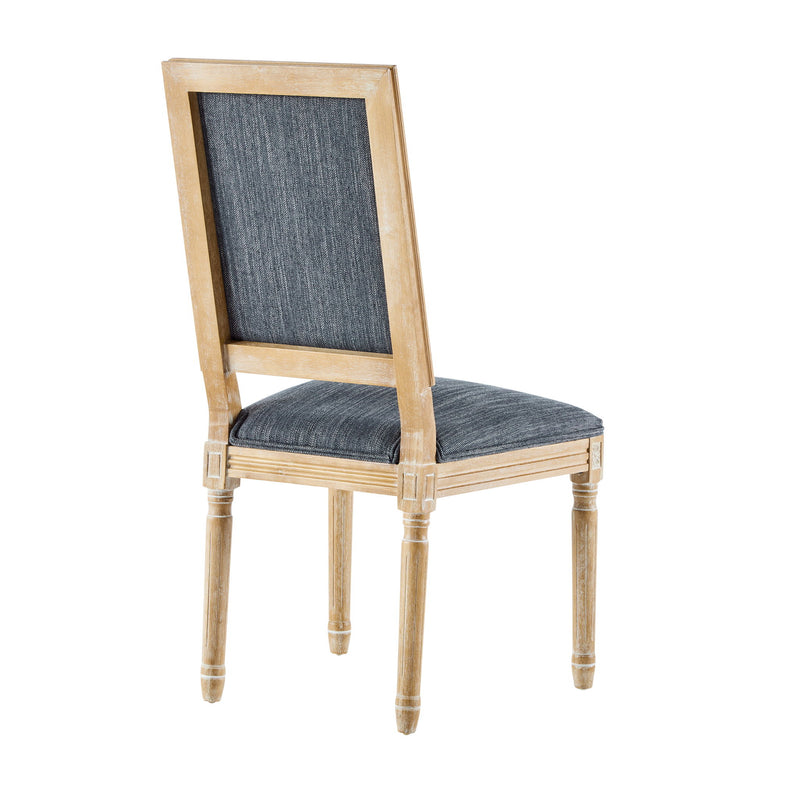 French Country Style Dining Chair With Upholstered Seating And Fluted Legs - R&R Furniture Gallery (Fountain Valley, CA)