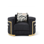 Soledad - Chair Upholstered With Hued Accents - Black - R&R Furniture Gallery (Fountain Valley, CA)