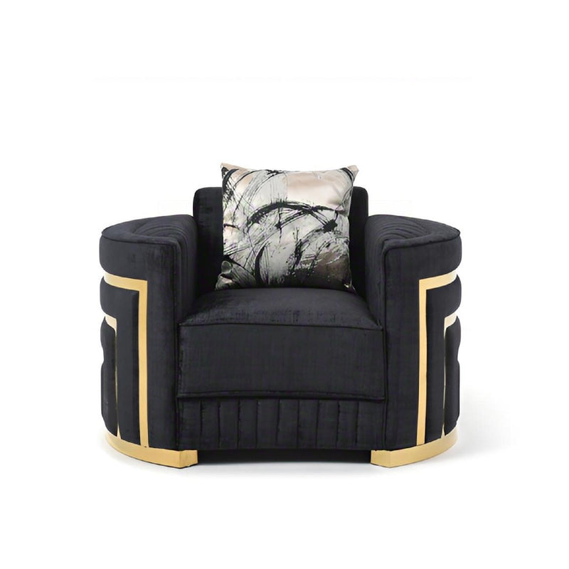 Soledad - Chair Upholstered With Hued Accents - Black - R&R Furniture Gallery (Fountain Valley, CA)