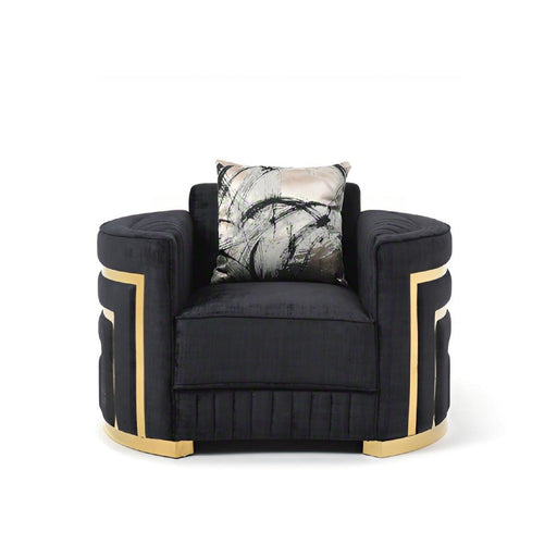 Soledad - Chair Upholstered With Hued Accents - Black - R&R Furniture Gallery (Fountain Valley, CA)