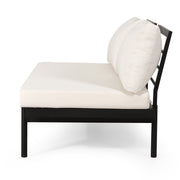 Noble House Theo 2 Seater Sofa in neutral fabric with plush cushions and wooden legs, stylish and comfortable living room furniture