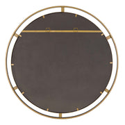 Round bronze wall mirror by Uttermost with a sleek frame, perfect for modern home decor.