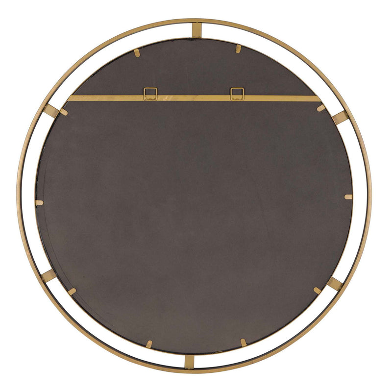 Round bronze wall mirror by Uttermost with a sleek frame, perfect for modern home decor.