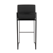 Lumi Source Fuji contemporary high back barstool with elegant design, featuring a sleek upholstered seat and sturdy wooden legs.