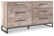 Neilsville - Six Drawer Dresser - Vinyl-Wrapped - Whitewash - R&R Furniture Gallery (Fountain Valley, CA)