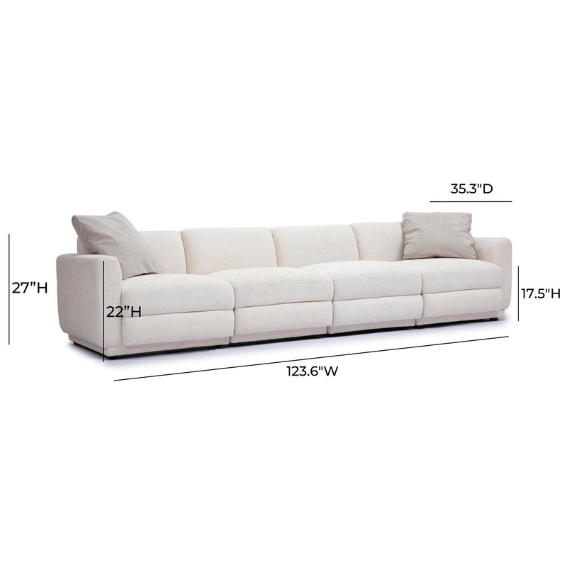 Perry - Modular Long Sofa - Cream - R&R Furniture Gallery (Fountain Valley, CA)