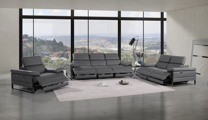 1246 - Modular Power Triple Reclining Sofa, Loveseat, And Chair Set With Power Headrests