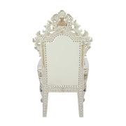 Adara - Arm Chair (Set of 2) - Pearl White Synthetic Leather & Antique White - R&R Furniture Gallery (Fountain Valley, CA)