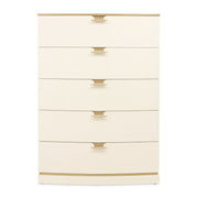 La Terrazza - 5-Drawer Chest - Creamy Pearl - R&R Furniture Gallery (Fountain Valley, CA)