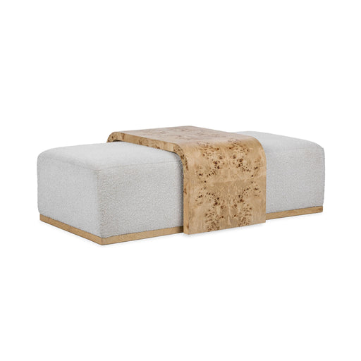 Kenan - Rectangle Ottoman Coffee Table - Creamy Ivory - R&R Furniture Gallery (Fountain Valley, CA)