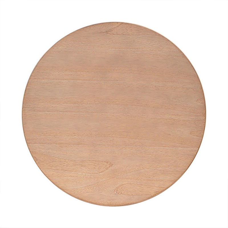 Minimalist Round Coffee Table With Shelf Storage - Natural - R&R Furniture Gallery (Fountain Valley, CA)