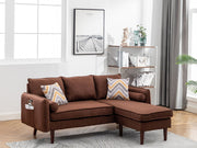 Mia - Sectional Sofa Chaise With USB Charger And Pillows - R&R Furniture Gallery (Fountain Valley, CA)