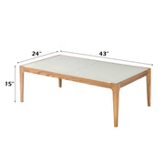 Gwynn - Coffee Table - Frosted Glass & Natural - R&R Furniture Gallery (Fountain Valley, CA)