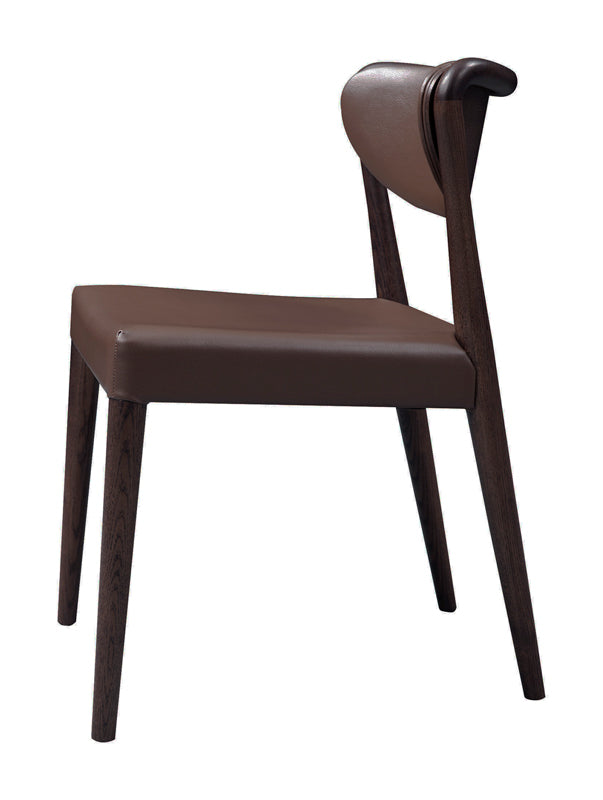 Union - Modern Brown Oak Dining Chair (Set of 2) — view 2