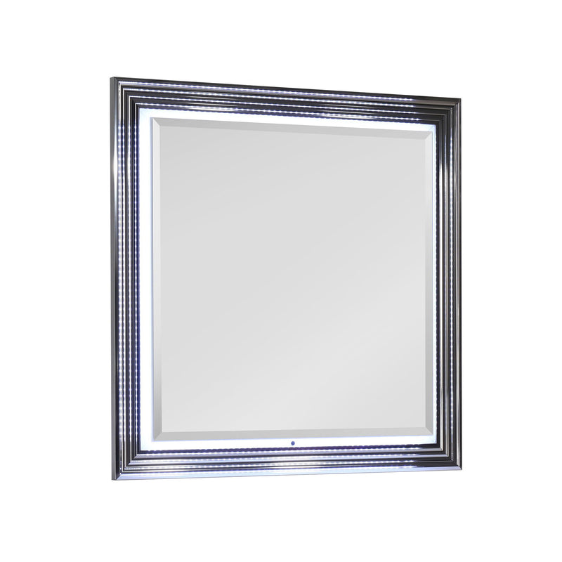 Moon - Smooth Mirror With LED - White - R&R Furniture Gallery (Fountain Valley, CA)