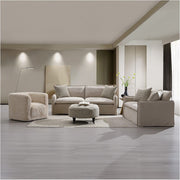 Upendo - Sofa With 2 Pillows - Beige Linen - R&R Furniture Gallery (Fountain Valley, CA)