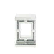 Noralie - 16" Accent Table - Mirrored & Faux Diamonds - R&R Furniture Gallery (Fountain Valley, CA)