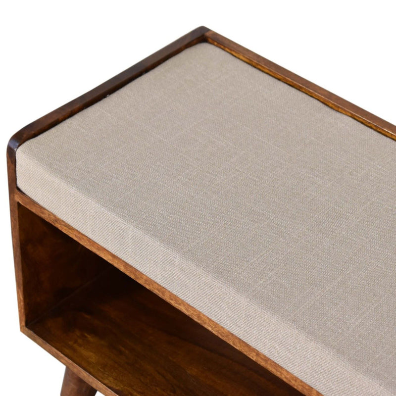Solid Wood Bench With Upholstered Sea - R&R Furniture Gallery (Fountain Valley, CA)