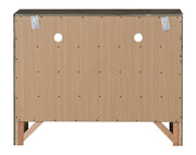 Glory Furniture Marilla media chest with multiple drawers and a sleek wooden finish, ideal for storing media devices.