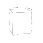 White 8th Street square indoor outdoor accent table with a sleek modern design, suitable for both indoor and outdoor spaces.