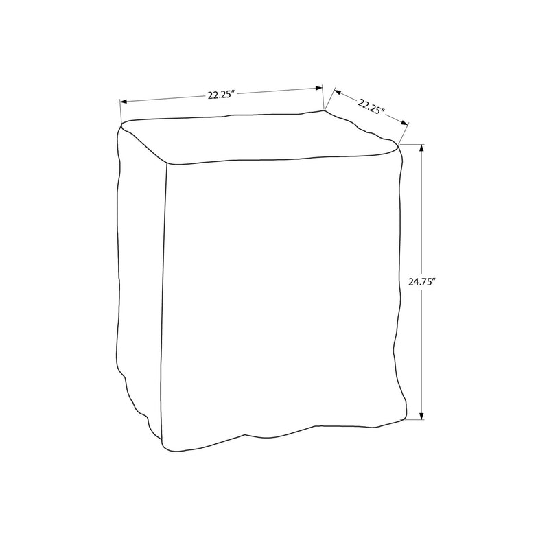 White 8th Street square indoor outdoor accent table with a sleek modern design, suitable for both indoor and outdoor spaces.