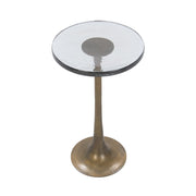 Fabiana - Round Accent Table - Brass - R&R Furniture Gallery (Fountain Valley, CA)