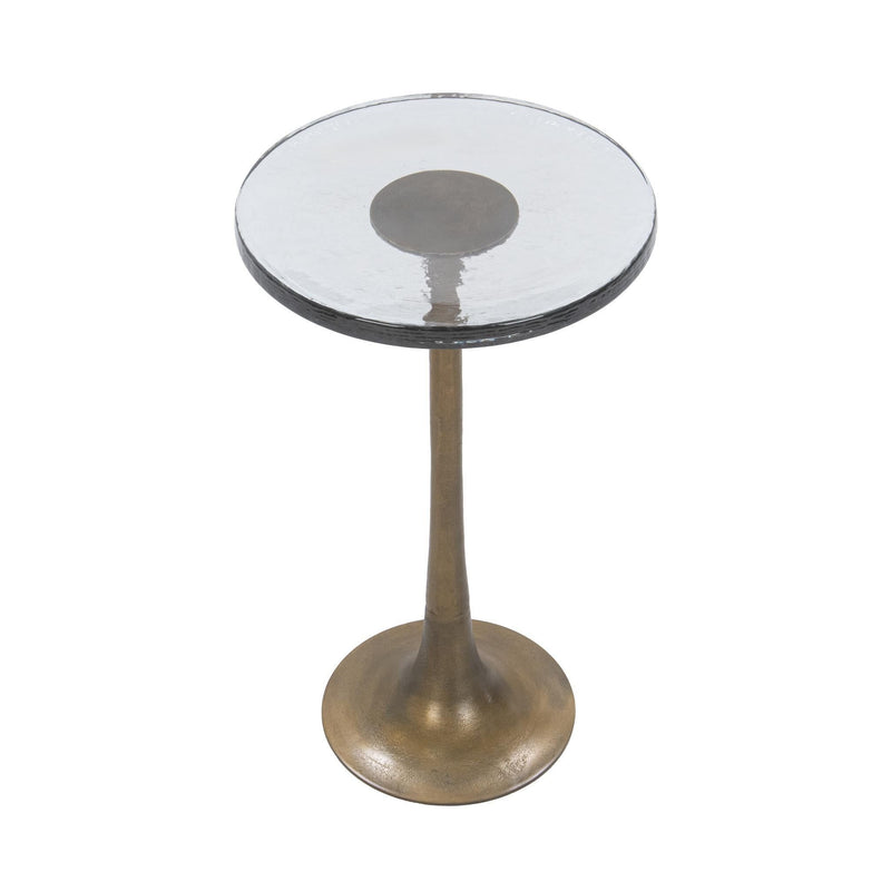 Fabiana - Round Accent Table - Brass - R&R Furniture Gallery (Fountain Valley, CA)